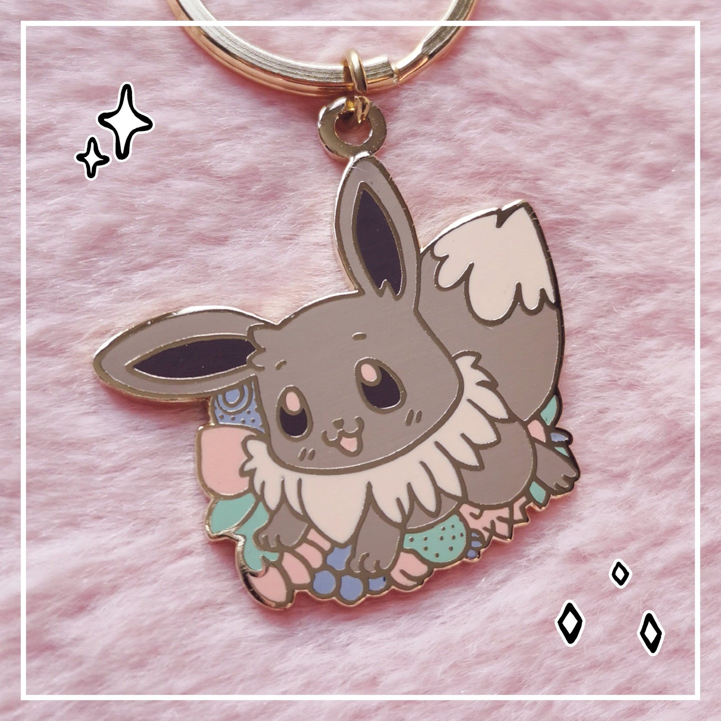 #0133 Cute Berry Fox Keychain
