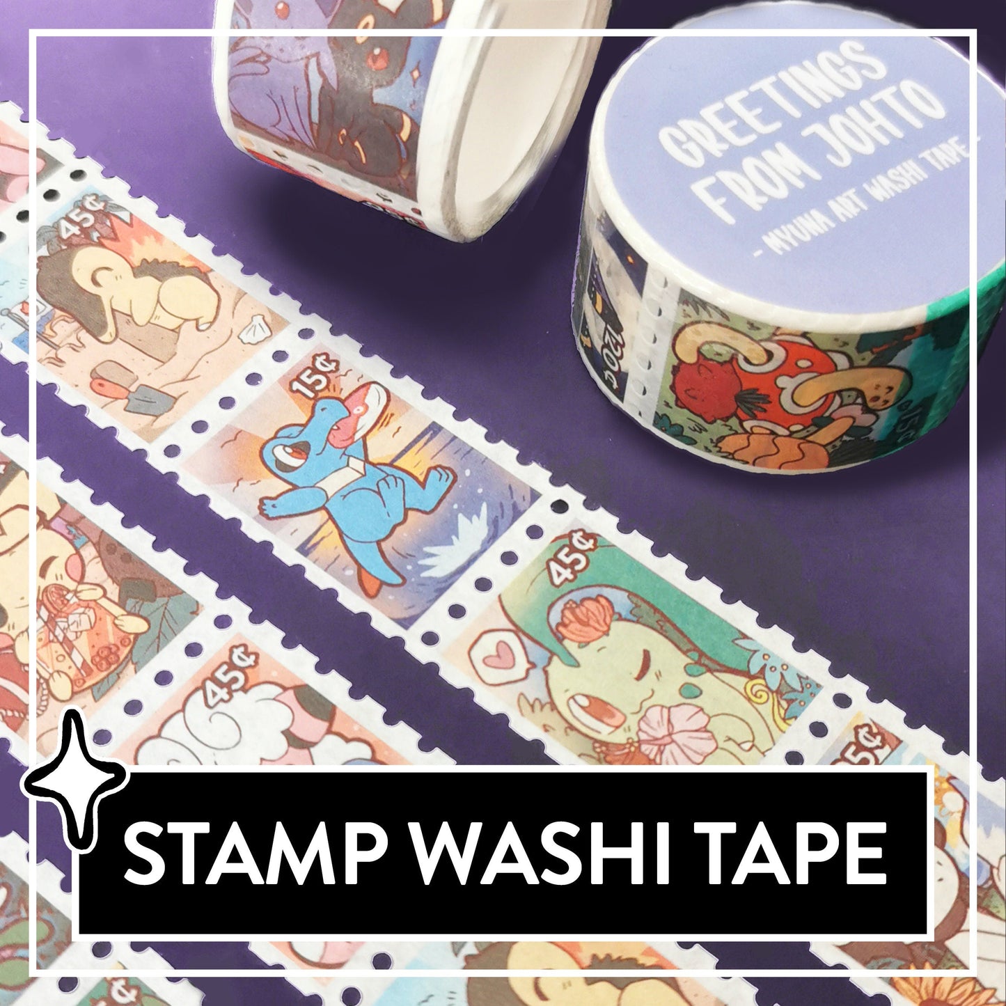 Stamp Washi Tape "Greetings from Johto"