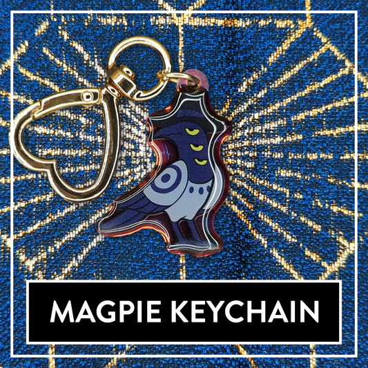 Magpie Rainbow double-sided Acrylic Keychain - KPop Animal Demon Charms
