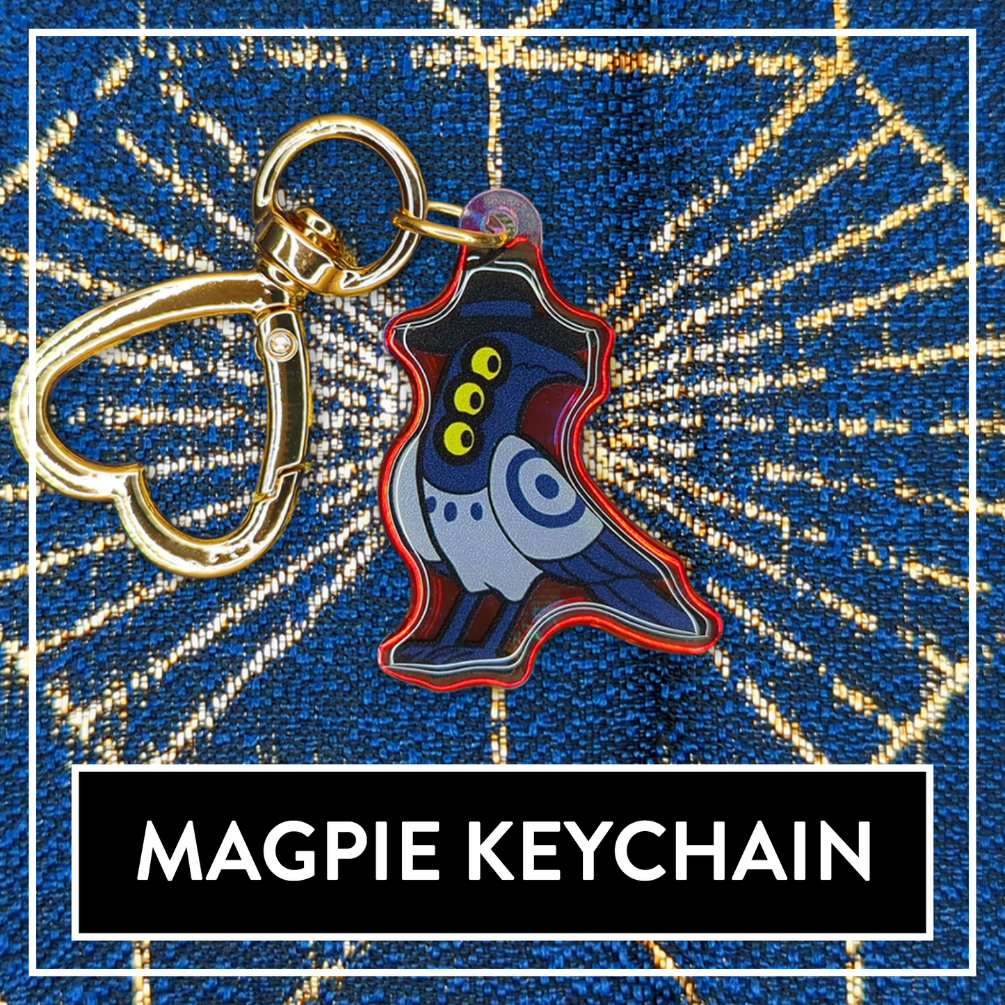 Magpie Rainbow double-sided Acrylic Keychain - KPop Animal Demon Charms