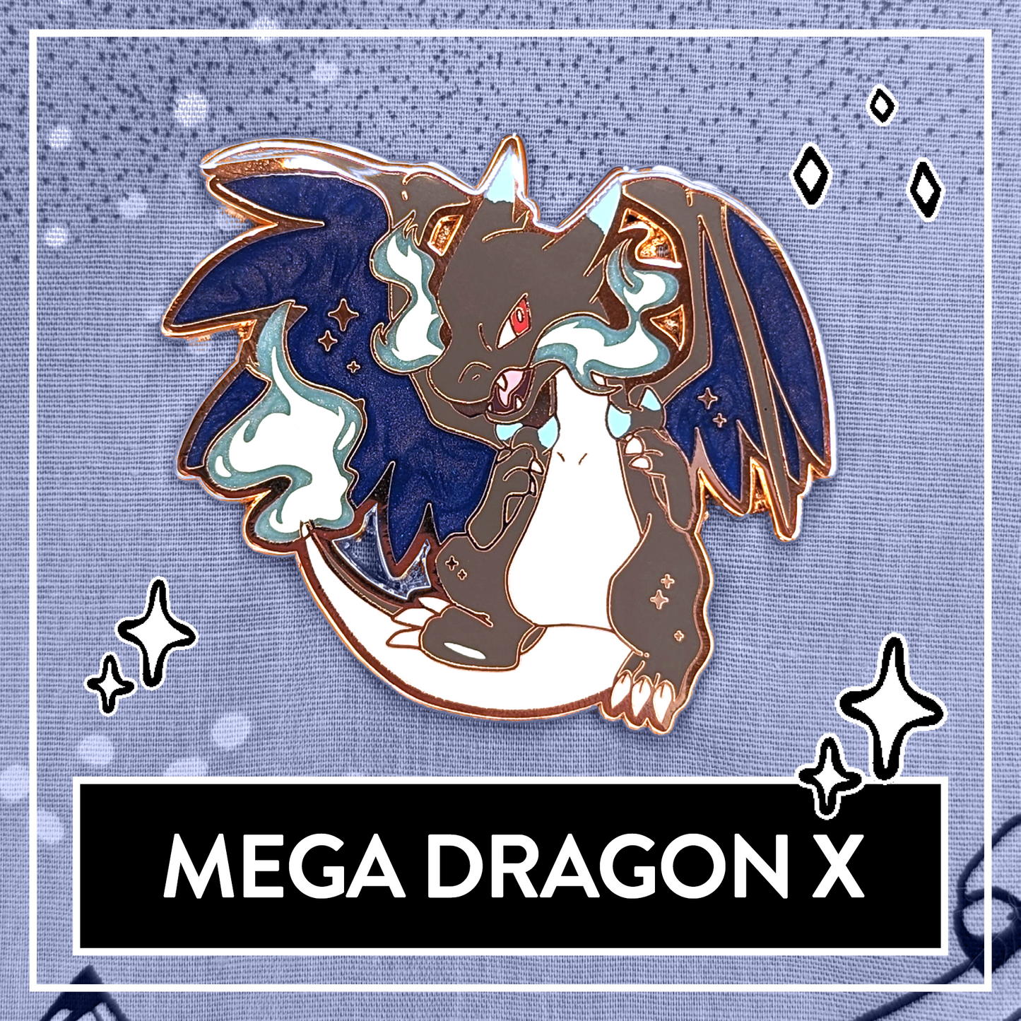 #0006 Mega Dragon X Hard Enamel Pin