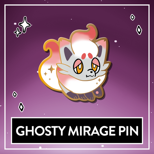 #0570 Ghosty Mirage Mini Hard Enamel Pin - June 2025 Patreon PinClub Pin