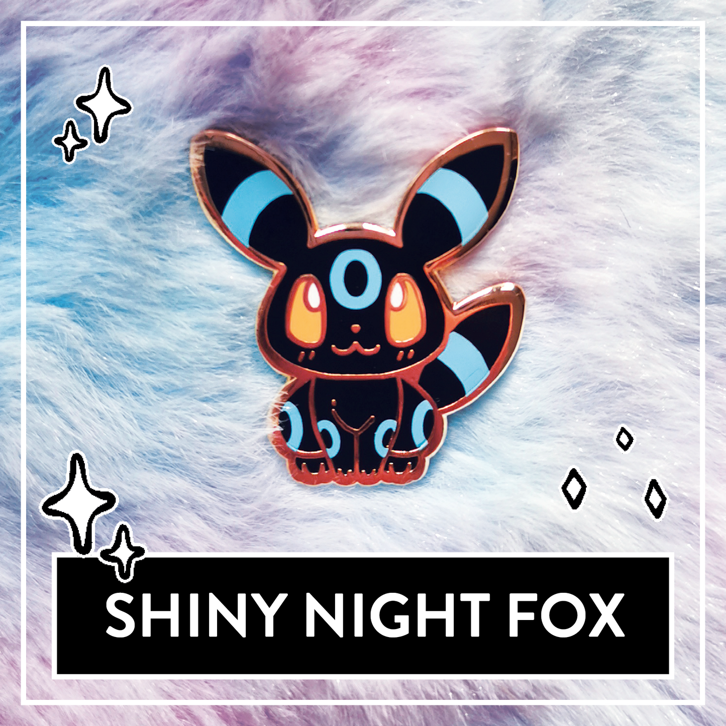 #0197 Shiny Night Fox Mini Pin