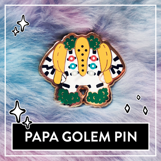 #0486 Papa Golem Mini Hard Enamel Pin