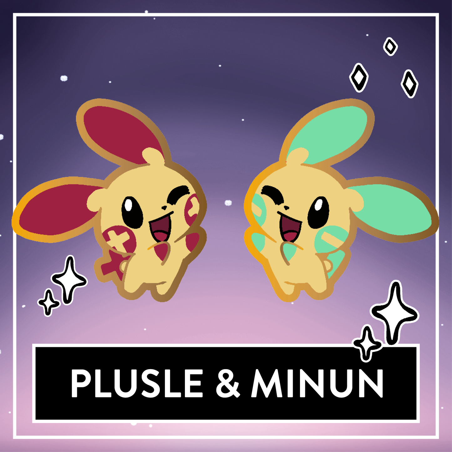 Plusle & Minun Mini Pins (Normal & Shiny)