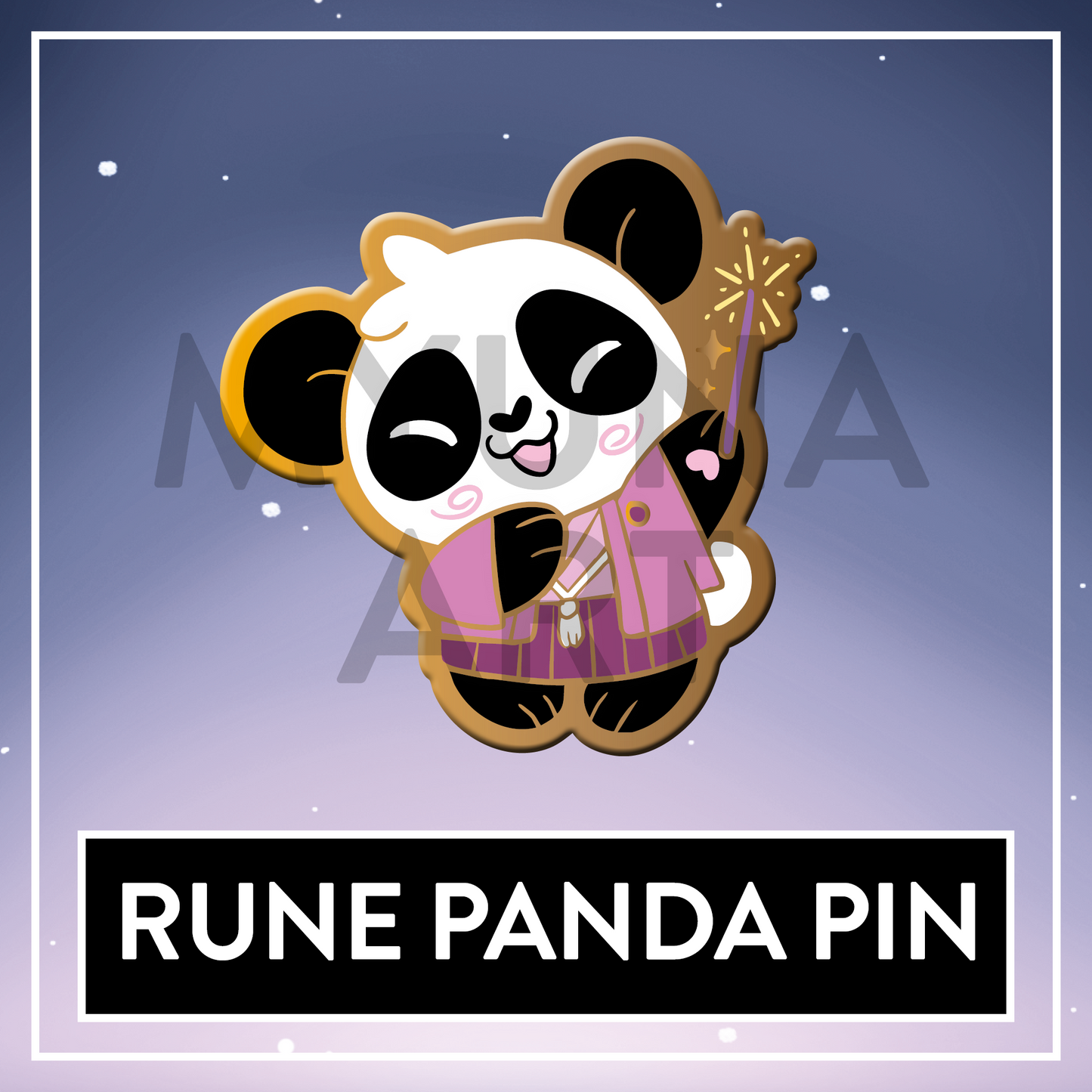 RUNE Panda Enamel Pin - Official Myuna x RUNE Collab Pin