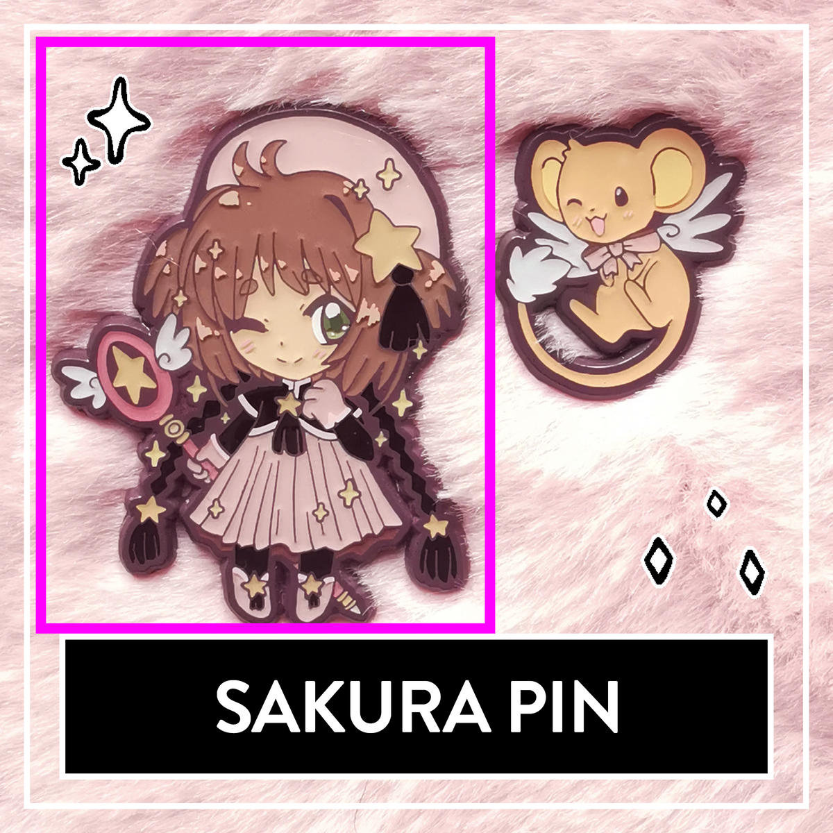 Cardcaptor Sakura & Kero Hard Enamel Pins
