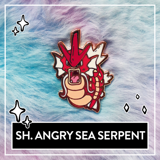 #0130 Shiny Angry Sea Serpent Mini Pin