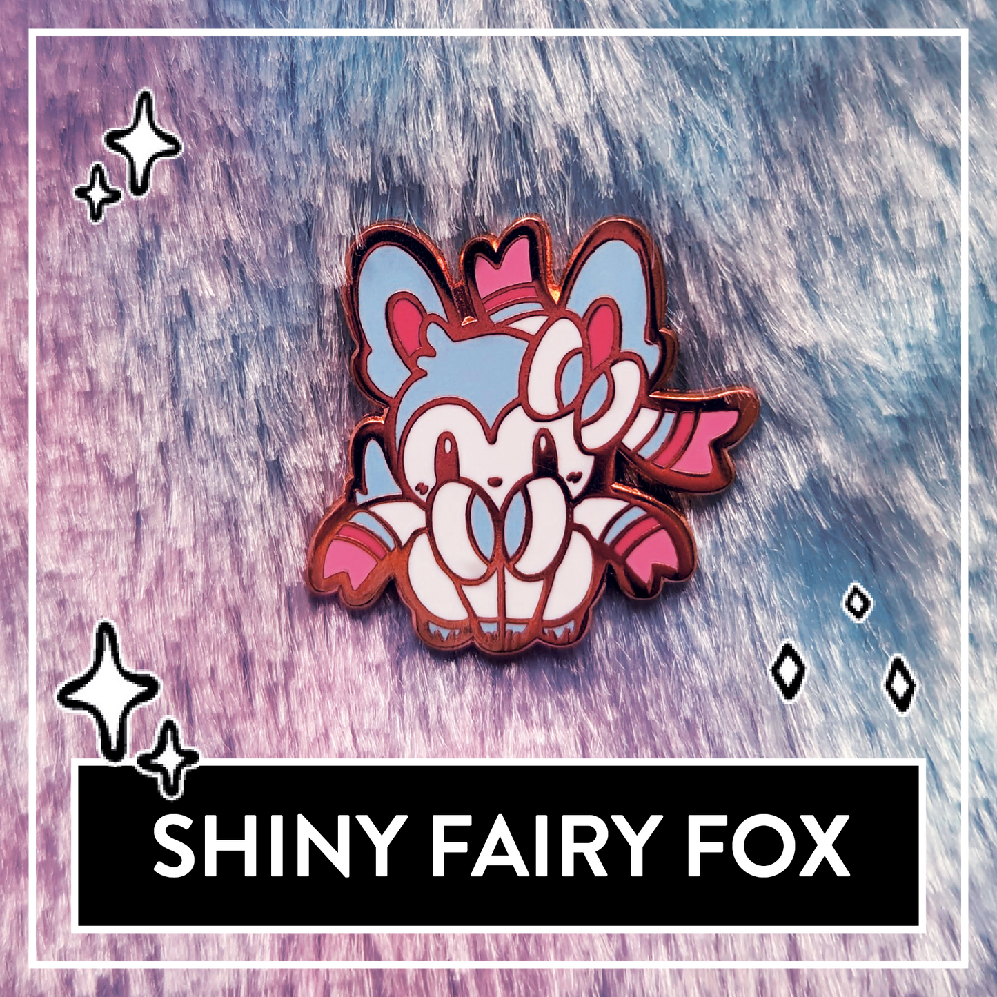 #0700 Shiny Fairy Fox Mini Hard Enamel Pin