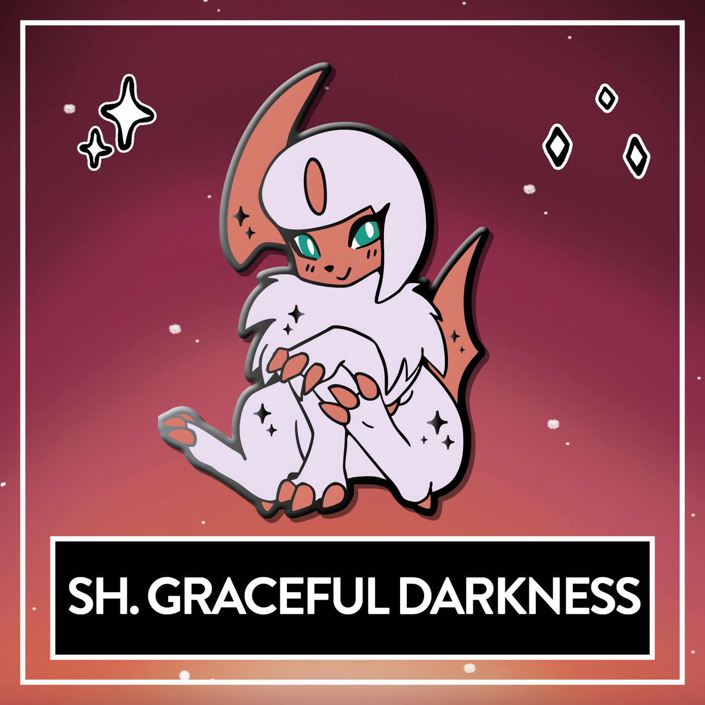 #0359 Shiny Graceful Darkness Hard Enamel Pin - September 2025 Patreon PinClub Pin
