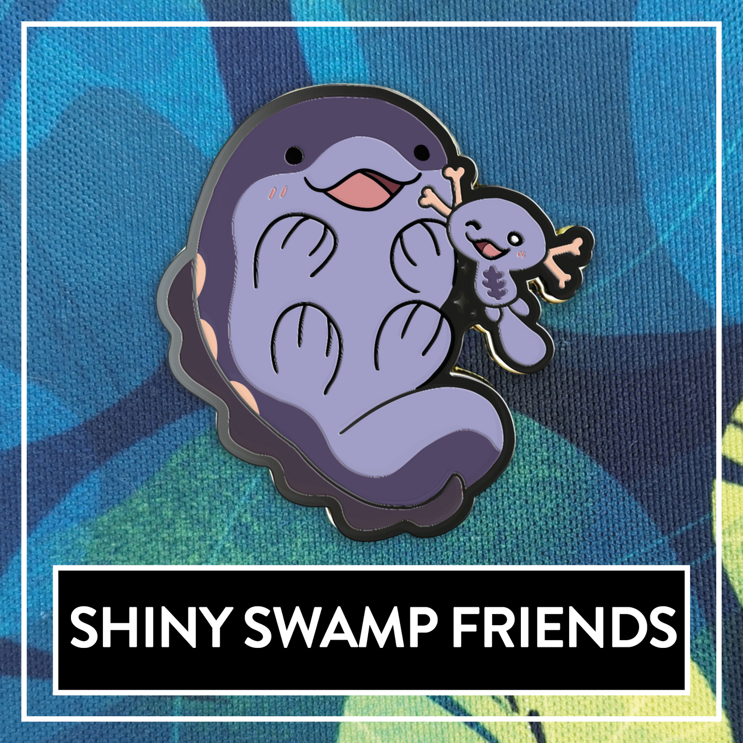 #0980 & # 0194 Swamp Friends Shiny enamel pin