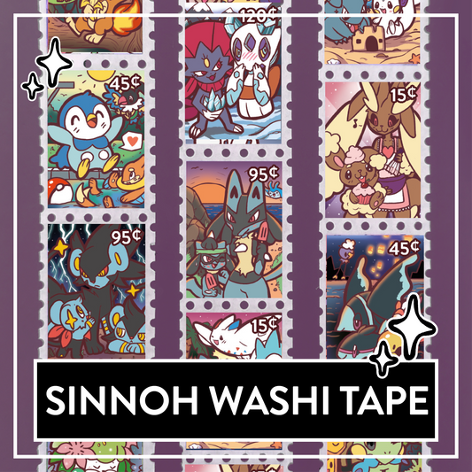 Stamp Washi Tape "Greetings from Sinnoh"