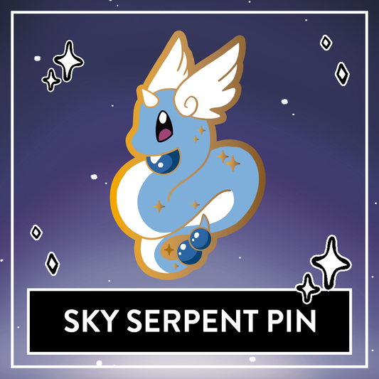 #0148 Sky Serpent Pin - July 2024 Patreon PinClub Pin