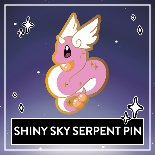 #0148 Shiny Sky Serpent Hard Enamel Pin - July 2024 Patreon PinClub Pin
