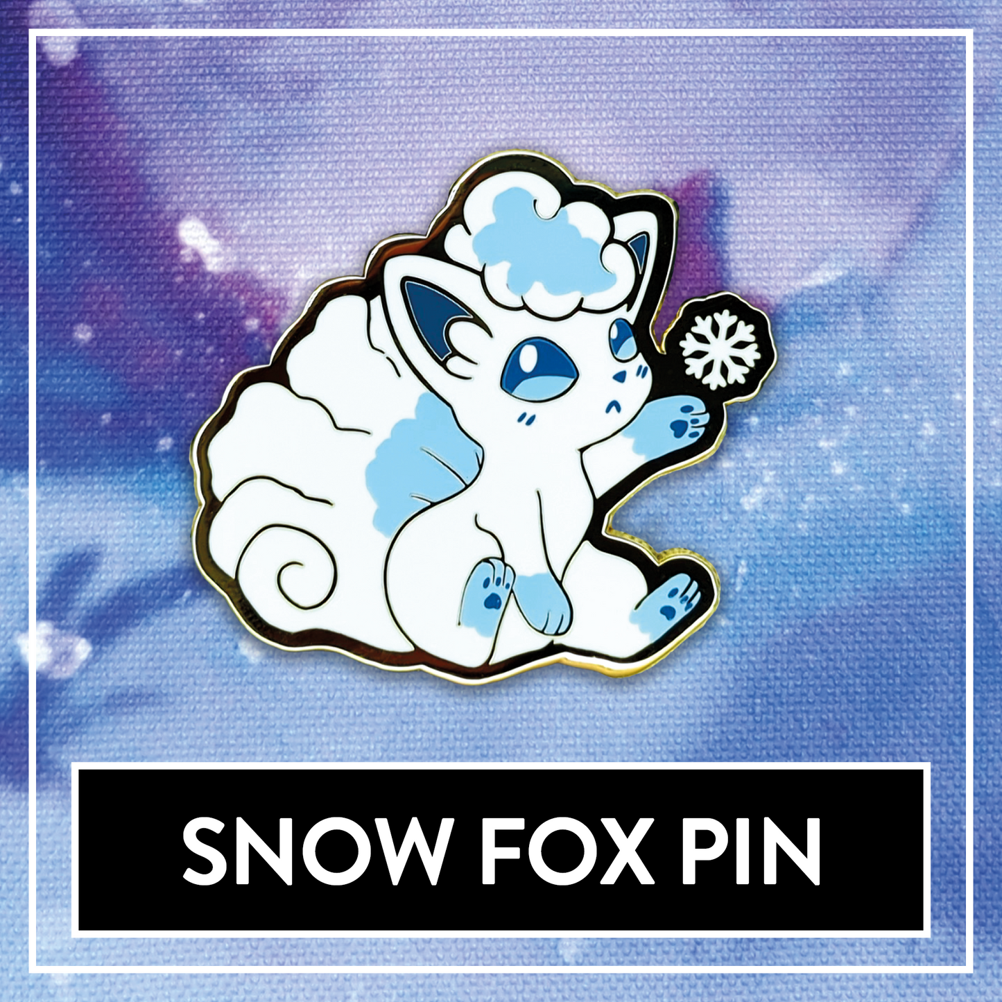 #0037 Snow Fox Hard Enamel Pin