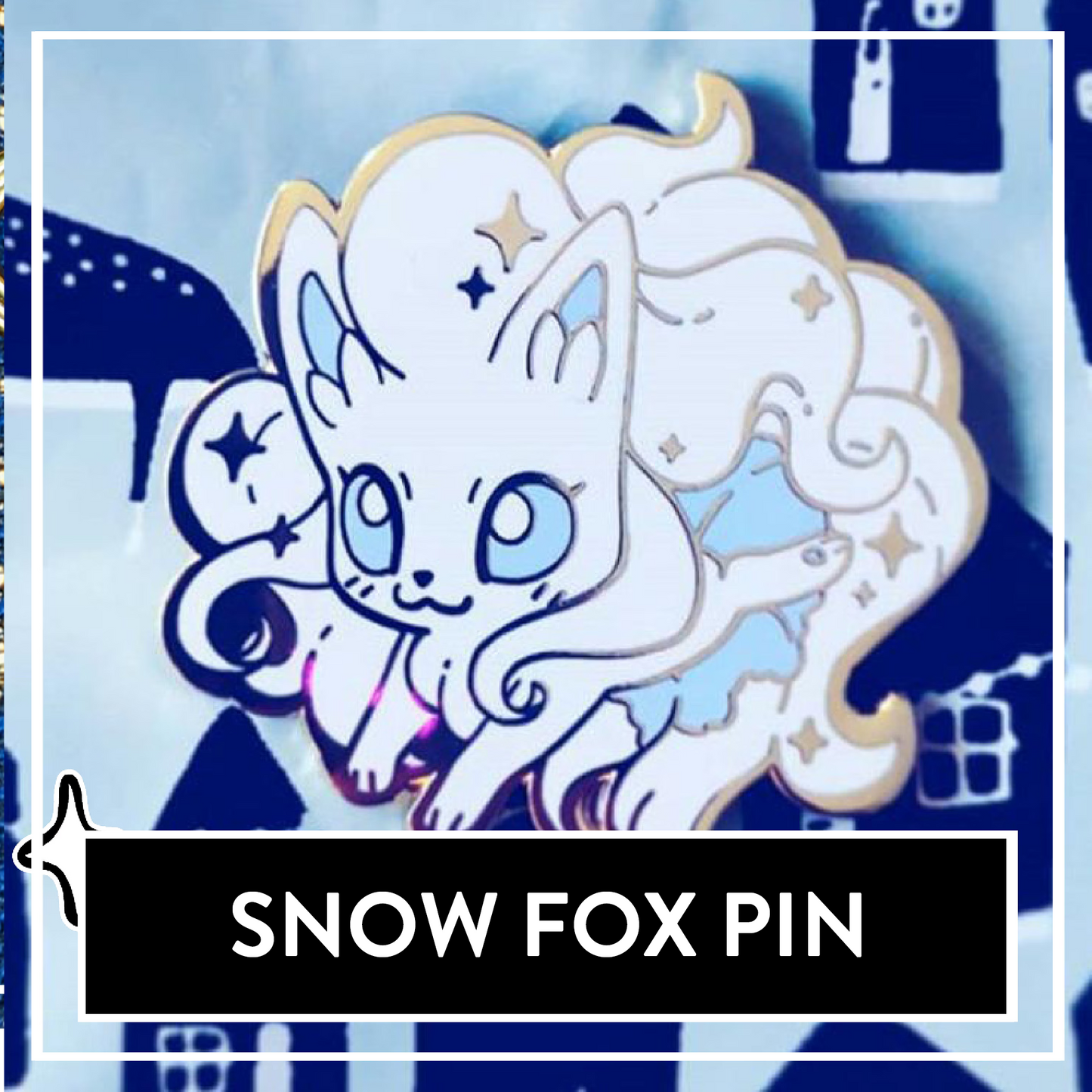 #0038 Snow Fox Hard Enamel Pin