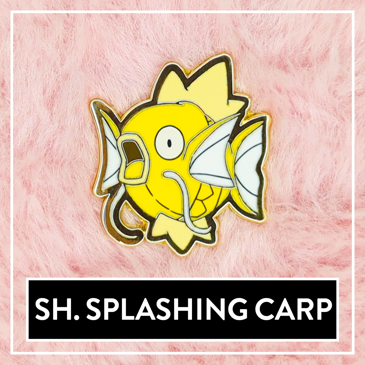 #0129 Shiny Splashing Carp Mini Hard Enamel Pin