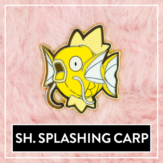 #0129 Shiny Splashing Carp Mini Hard Enamel Pin