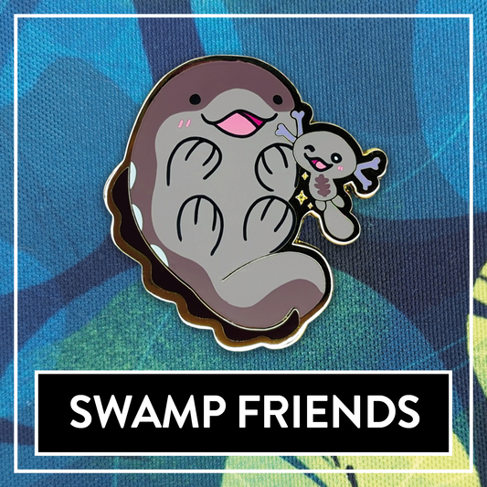 #0980 & #0194 Swamp Friends Normal enamel pin