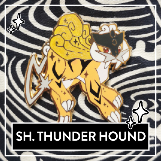 #0243 Shiny Thunder Hound Hard Enamel Pin