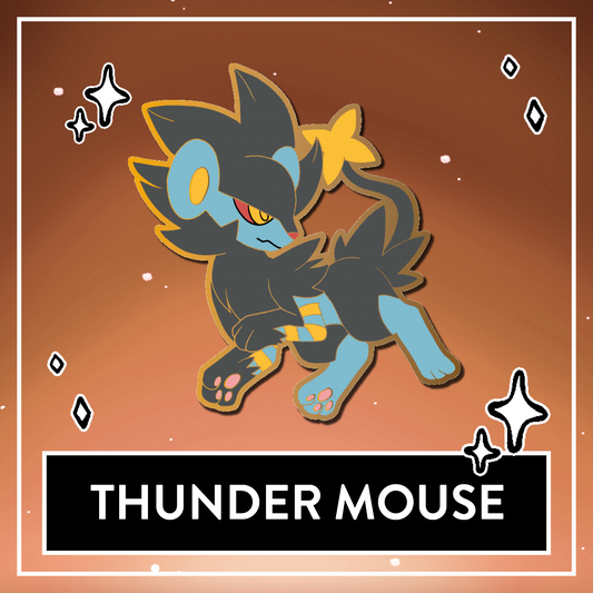 #0405 Thunder Mouse Hard Enamel Pin - September 2024 Patreon PinClub Pin