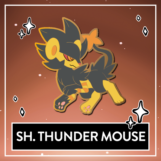 #0405 Shiny Thunder Mouse Hard Enamel Pin - September 2024 Patreon PinClub Pin