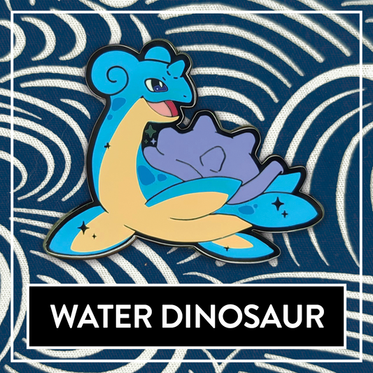 #0131 Water Dinosaur Hard Enamel Pin (Normal)