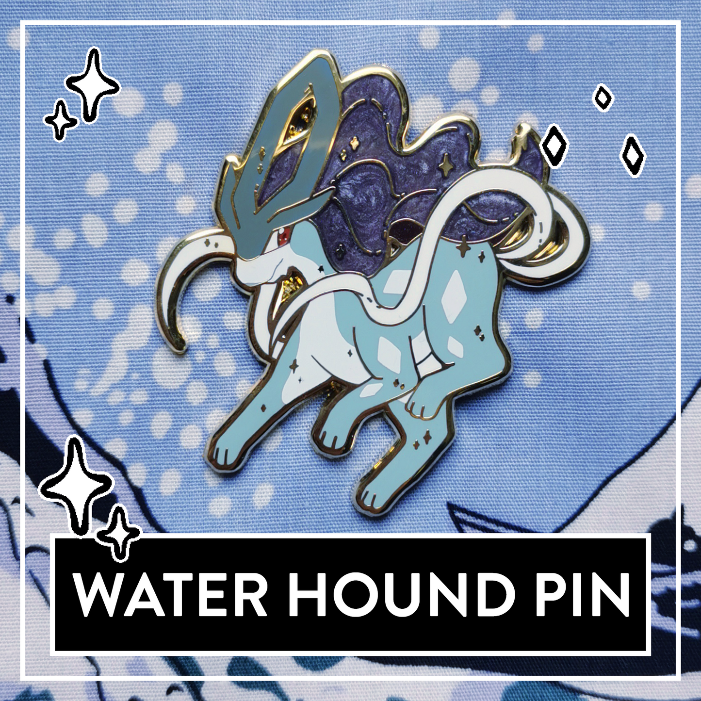 #0245 Water Hound Hard Enamel Pin