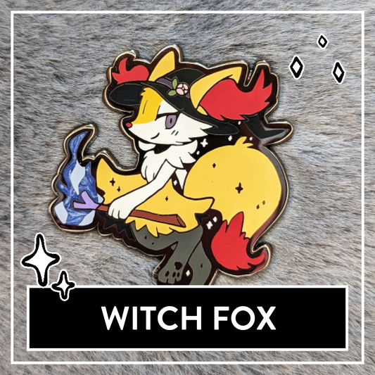 #0654 Witch Fox Hard Enamel Pin