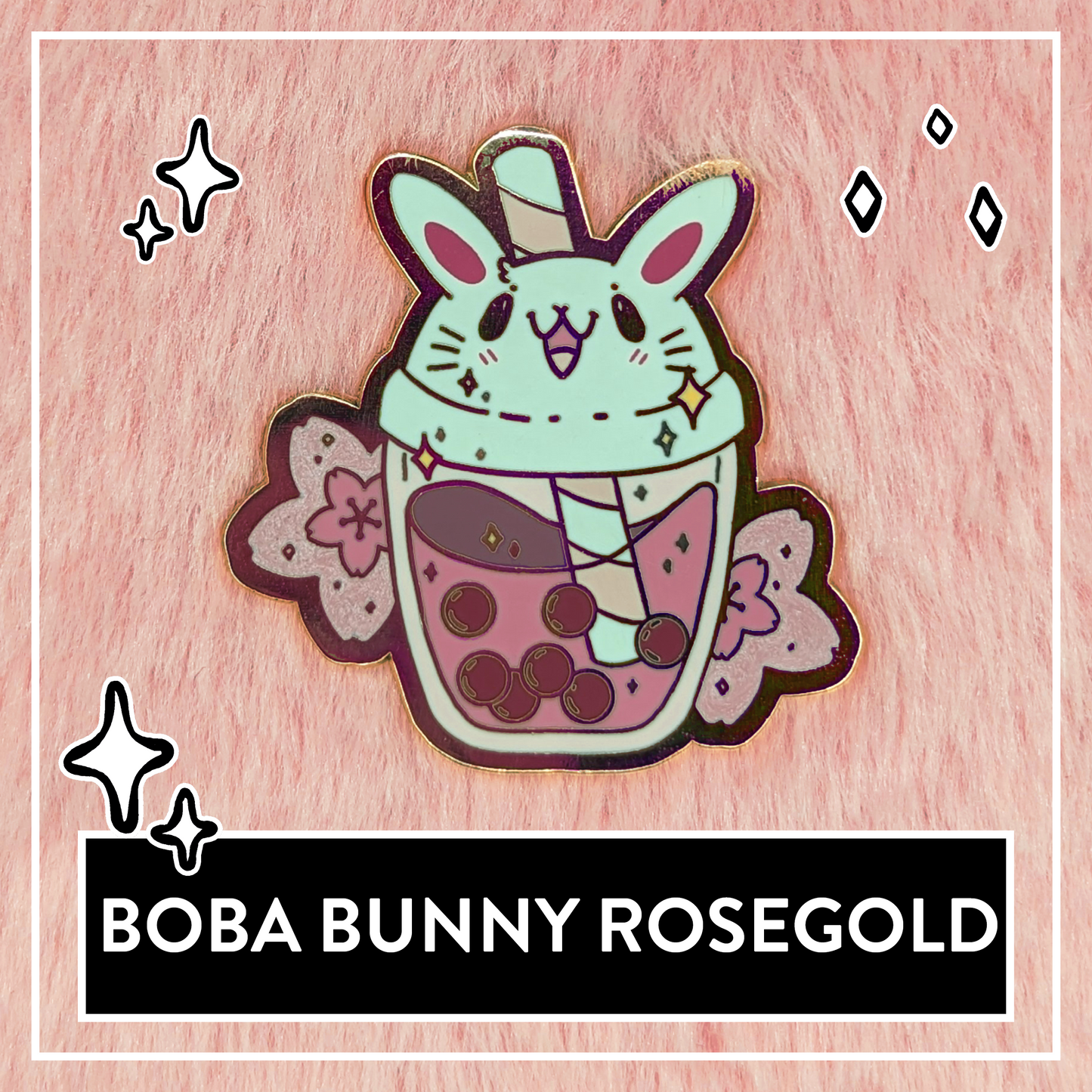 Sakura Snacks - Boba Bunny Pin Rosegold