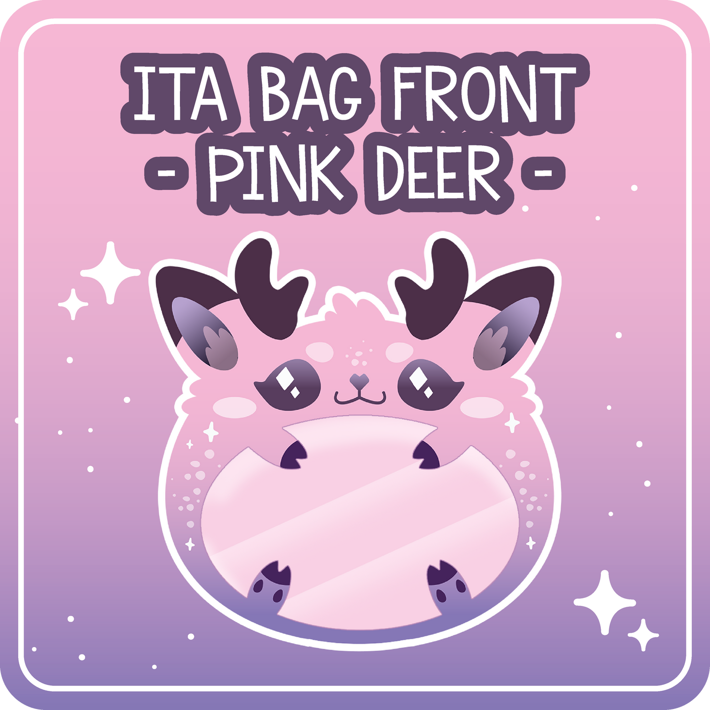 Kawaii Kompanions Ita Bag Exchangable Front Designs Deer - 4 different colors -