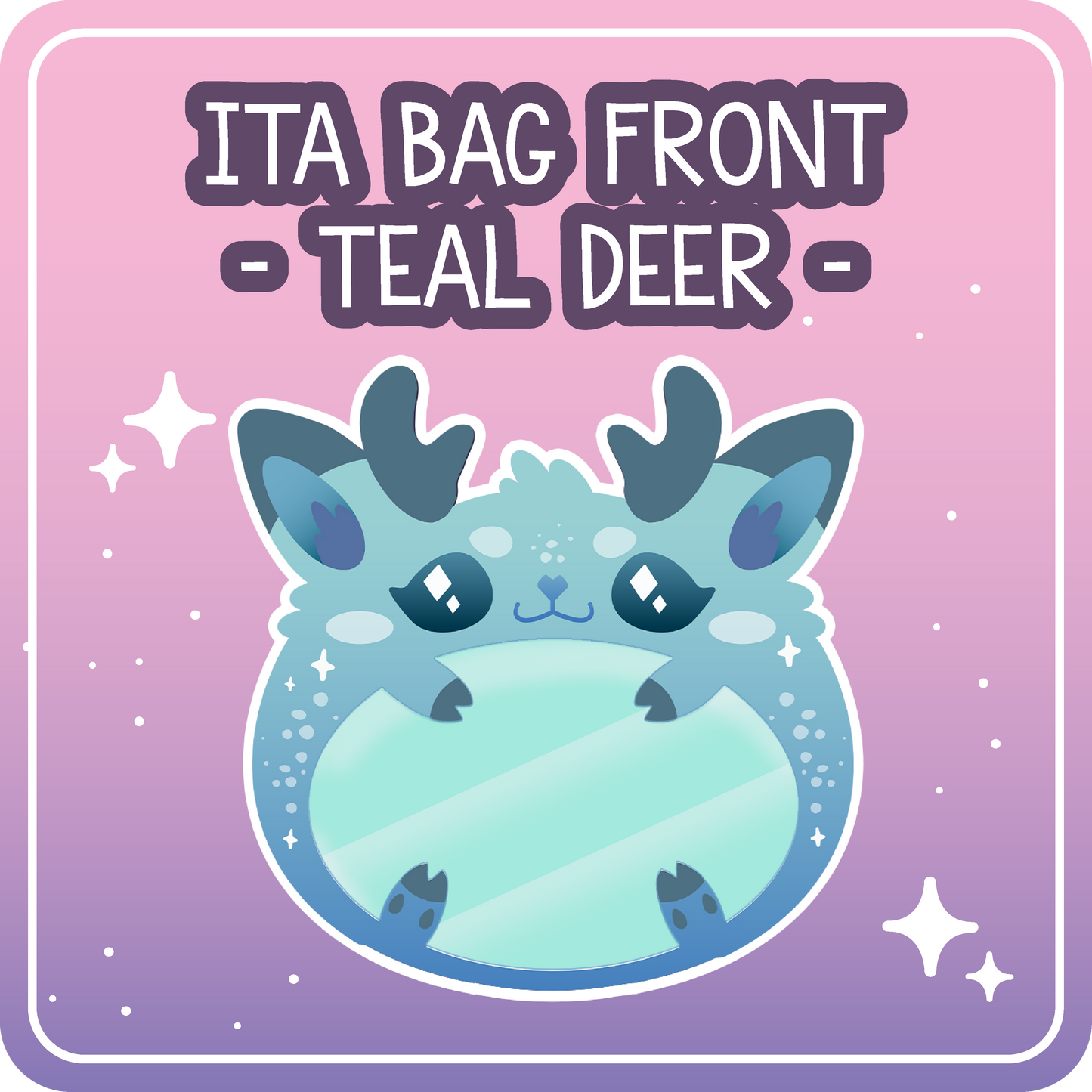 Kawaii Kompanions Ita Bag Exchangable Front Designs Deer - 4 different colors -