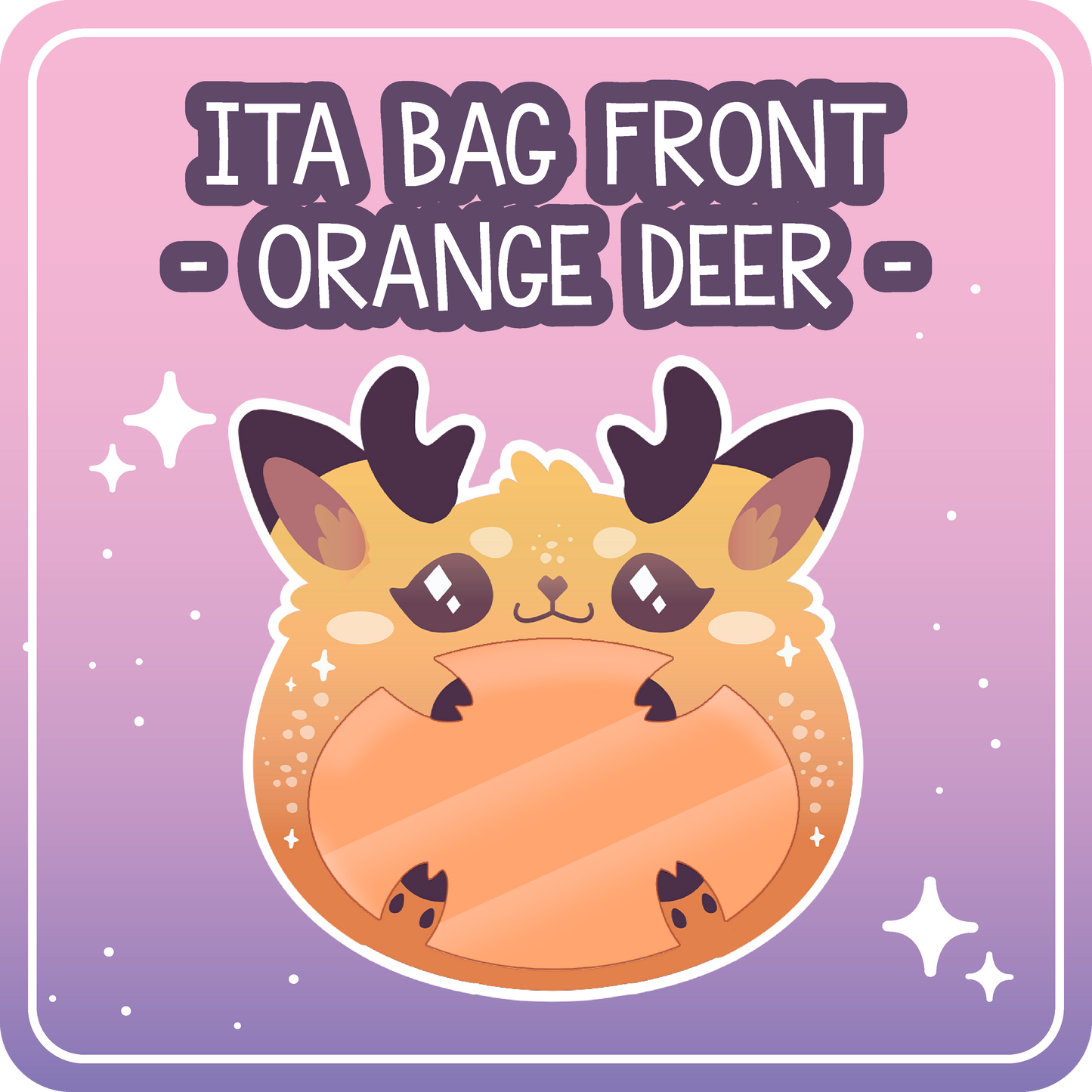 Kawaii Kompanions Ita Bag Exchangable Front Designs Deer - 4 different colors -