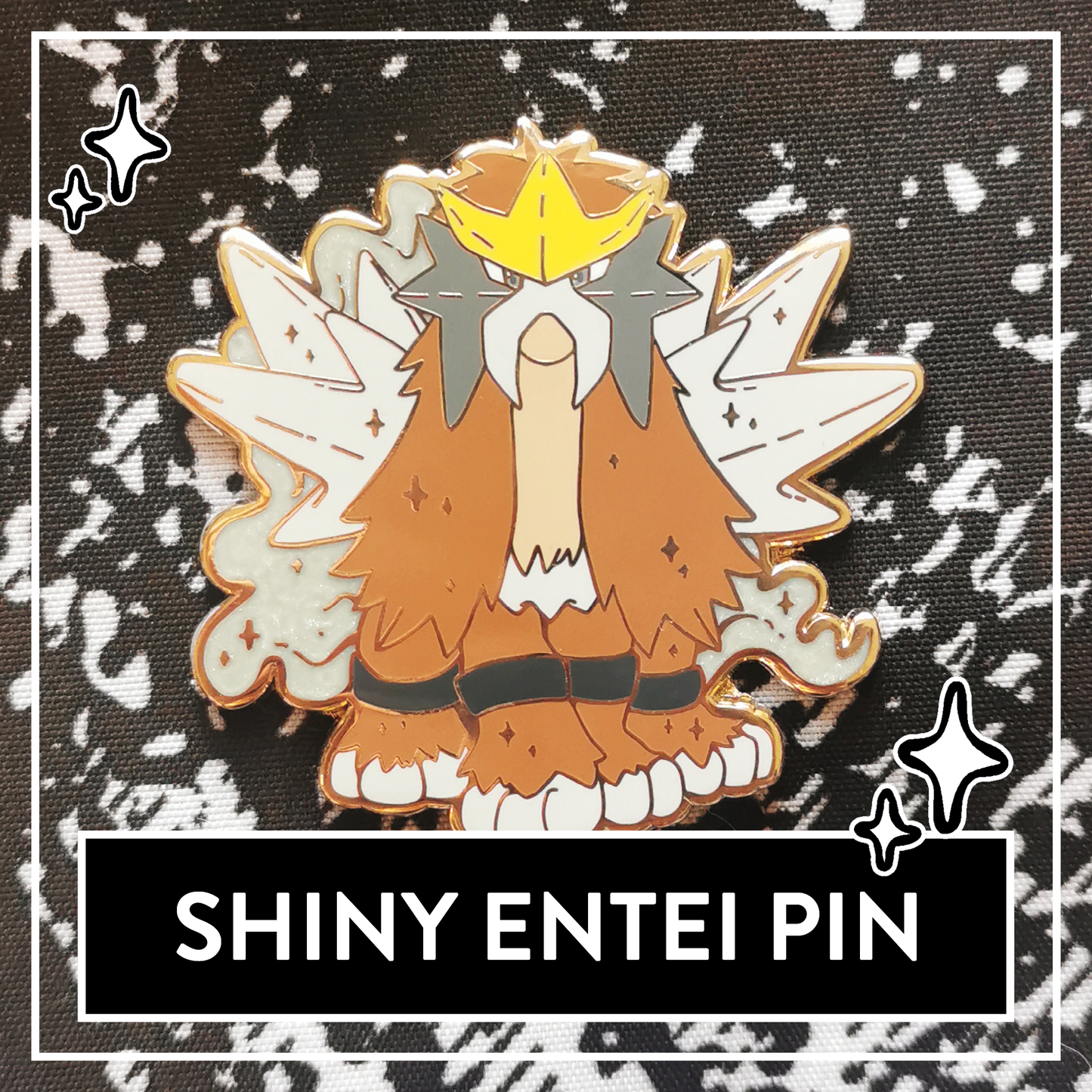 Shiny Entei & Entei Pearlescent Enamel Pin