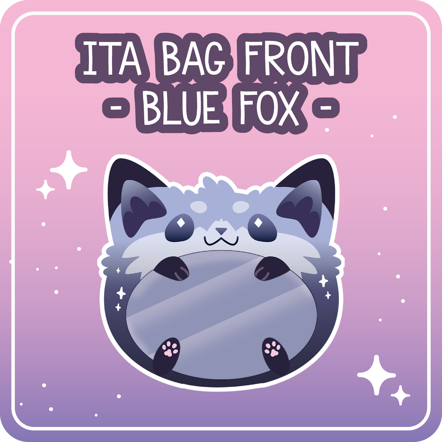 !! PREORDER !! Kawaii Kompanions Ita Bag Exchangable Front Designs Fox - 4 different colors -