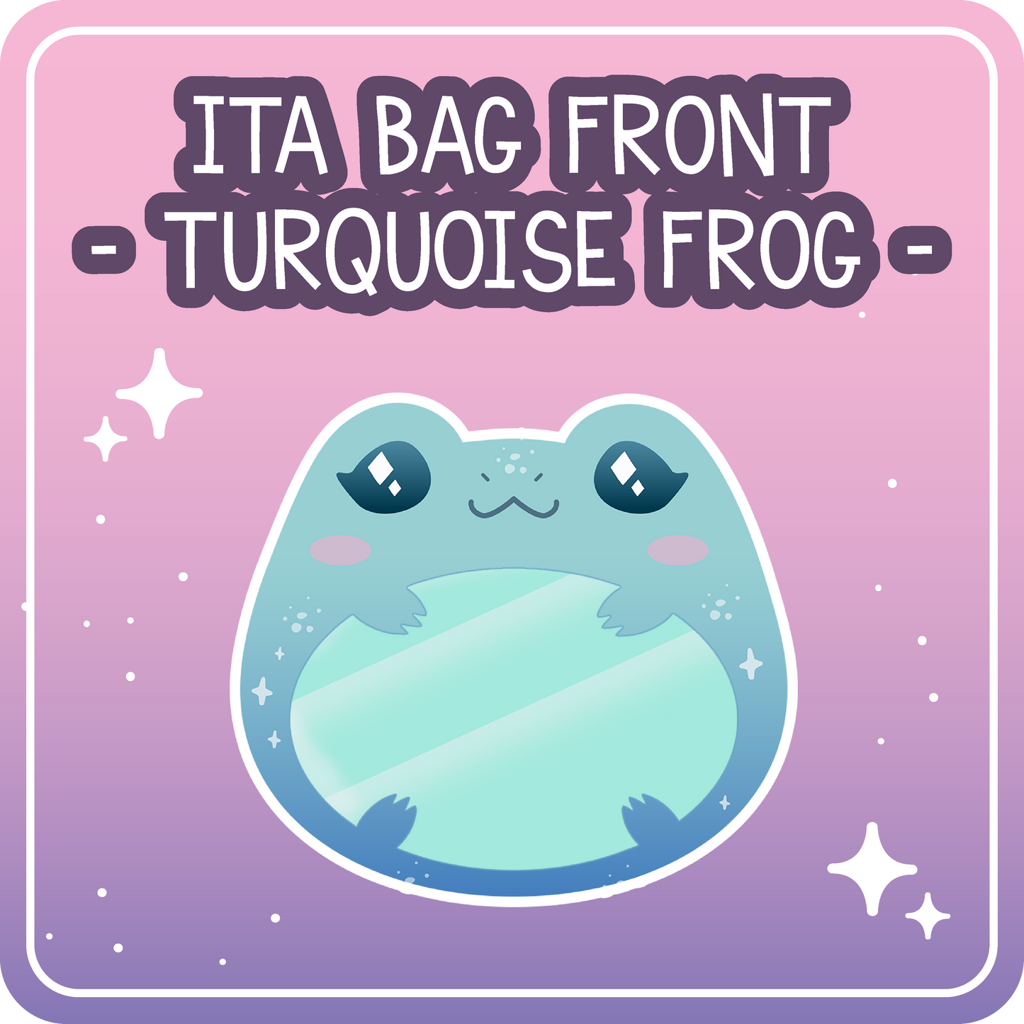 Kawaii Kompanions Ita Bag Exchangable Front Designs Frog - 4 different colors -