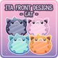 Kawaii Kompanions Ita Bag Exchangable Front Designs Cat - 4 different colors -