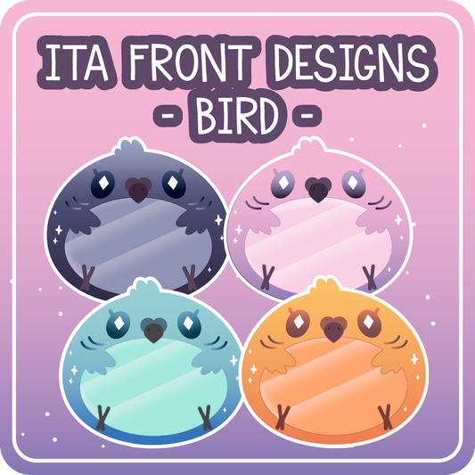 Kawaii Kompanions Ita Bag Exchangable Front Designs Bird - 4 different colors -