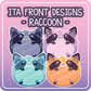 Kawaii Kompanions Ita Bag Exchangable Front Designs Raccoon - 4 different colors -
