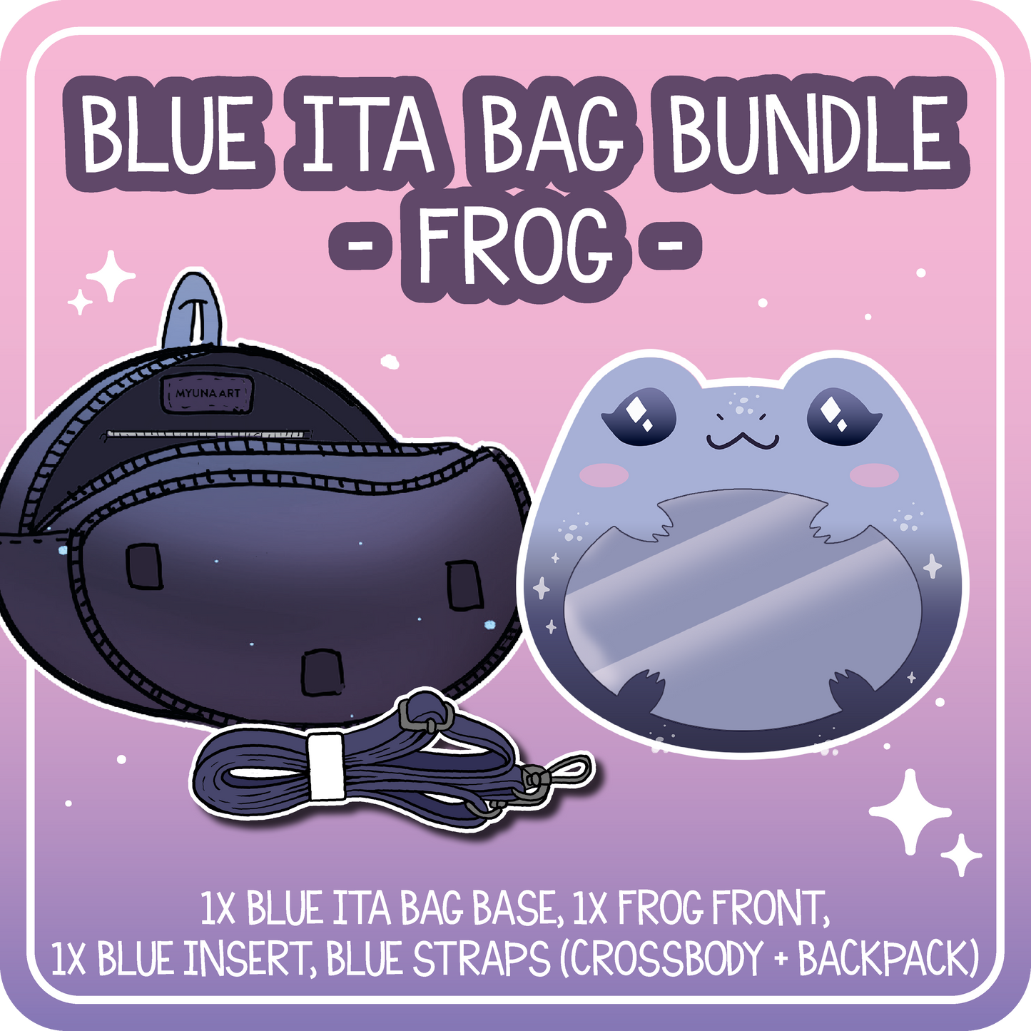 Kawaii Kompanions Ita Bag Bundle Blue Frog