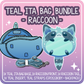 Kawaii Kompanions Ita Bag Bundle Teal Raccoon