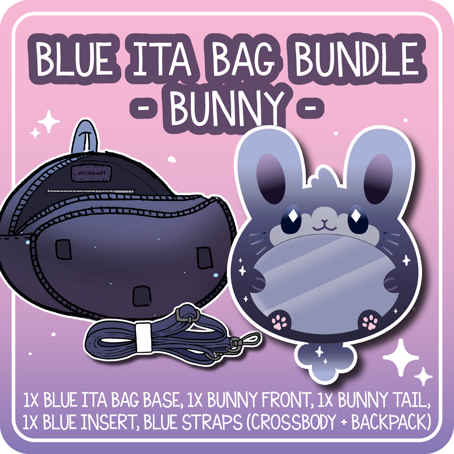 Kawaii Kompanions Ita Bag Bundle Blue Bunny