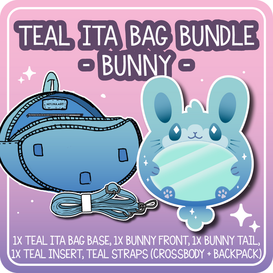 Kawaii Kompanions Ita Bag Bundle Teal Bunny