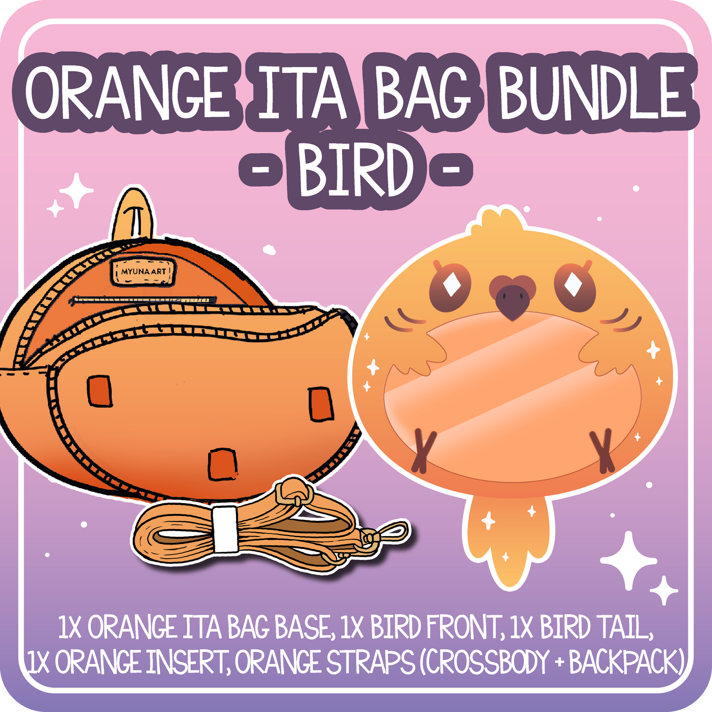Kawaii Kompanions Ita Bag Bundle Orange Bird