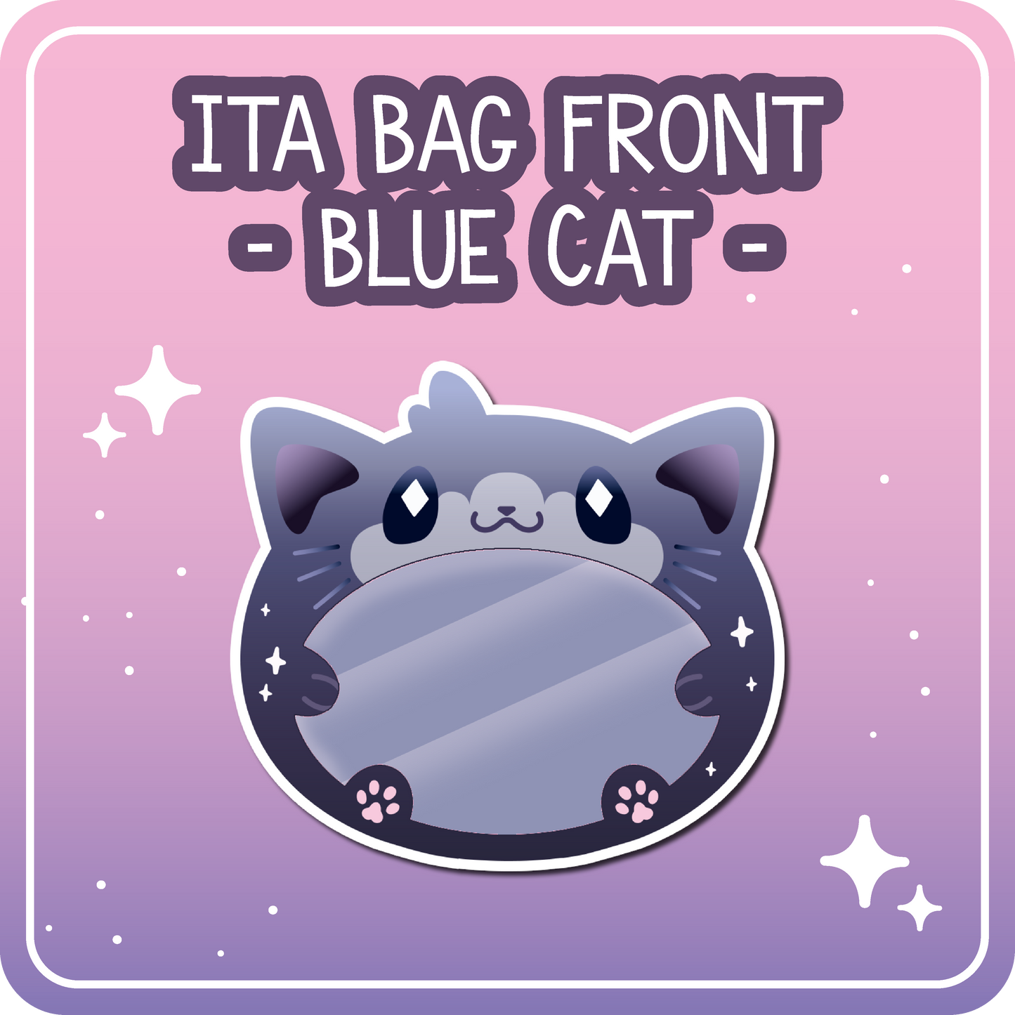 Kawaii Kompanions Ita Bag Exchangable Front Designs Cat - 4 different colors -
