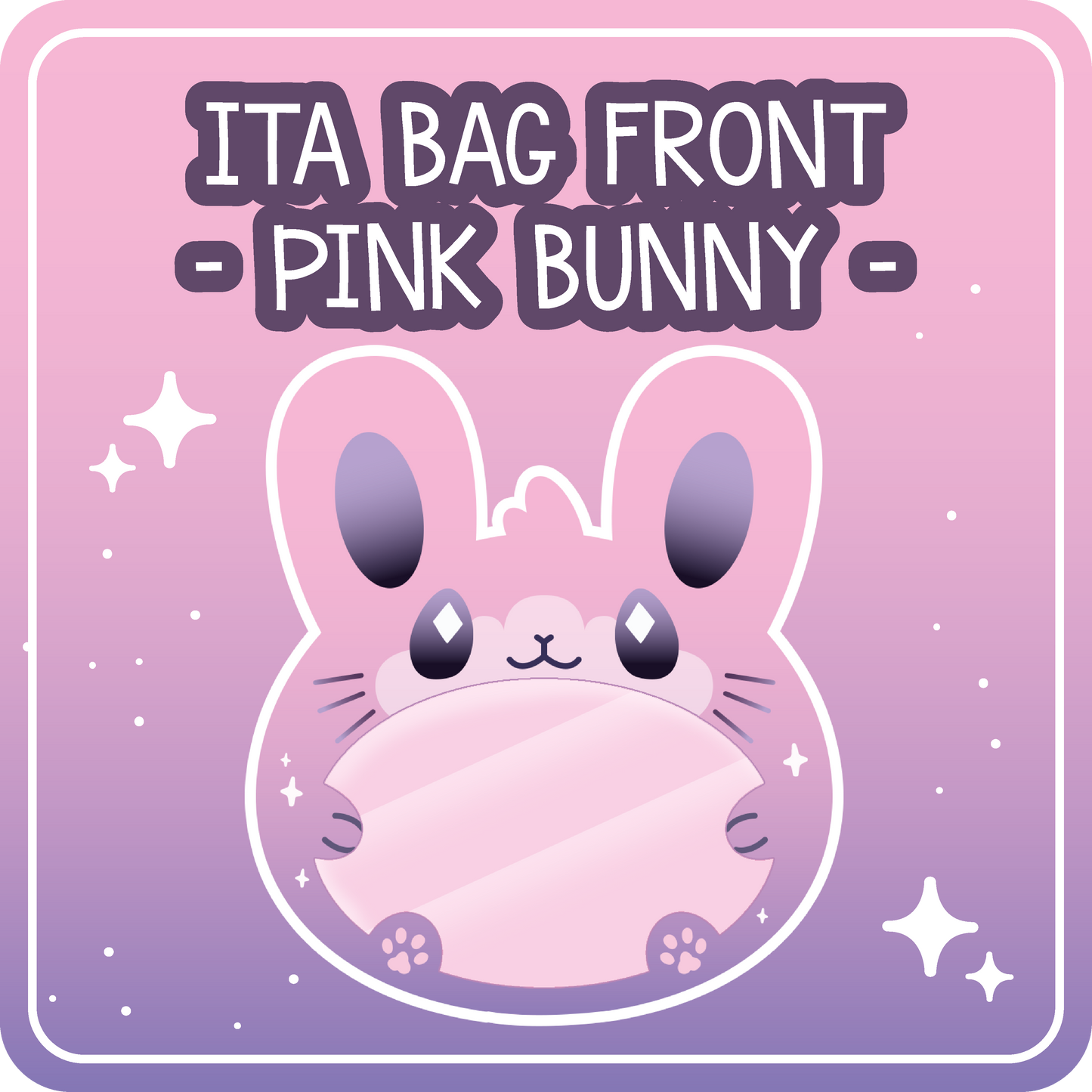 Kawaii Kompanions Ita Bag Exchangable Front Designs Bunny - 4 different colors -