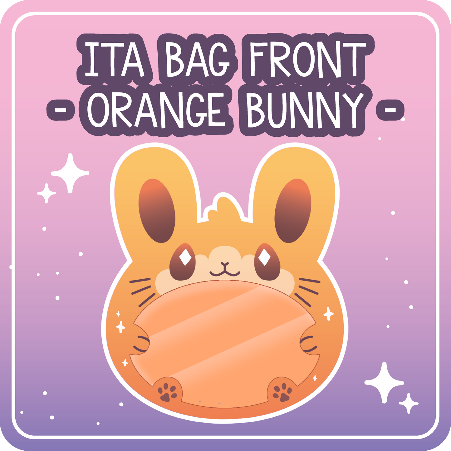 Kawaii Kompanions Ita Bag Exchangable Front Designs Bunny - 4 different colors -