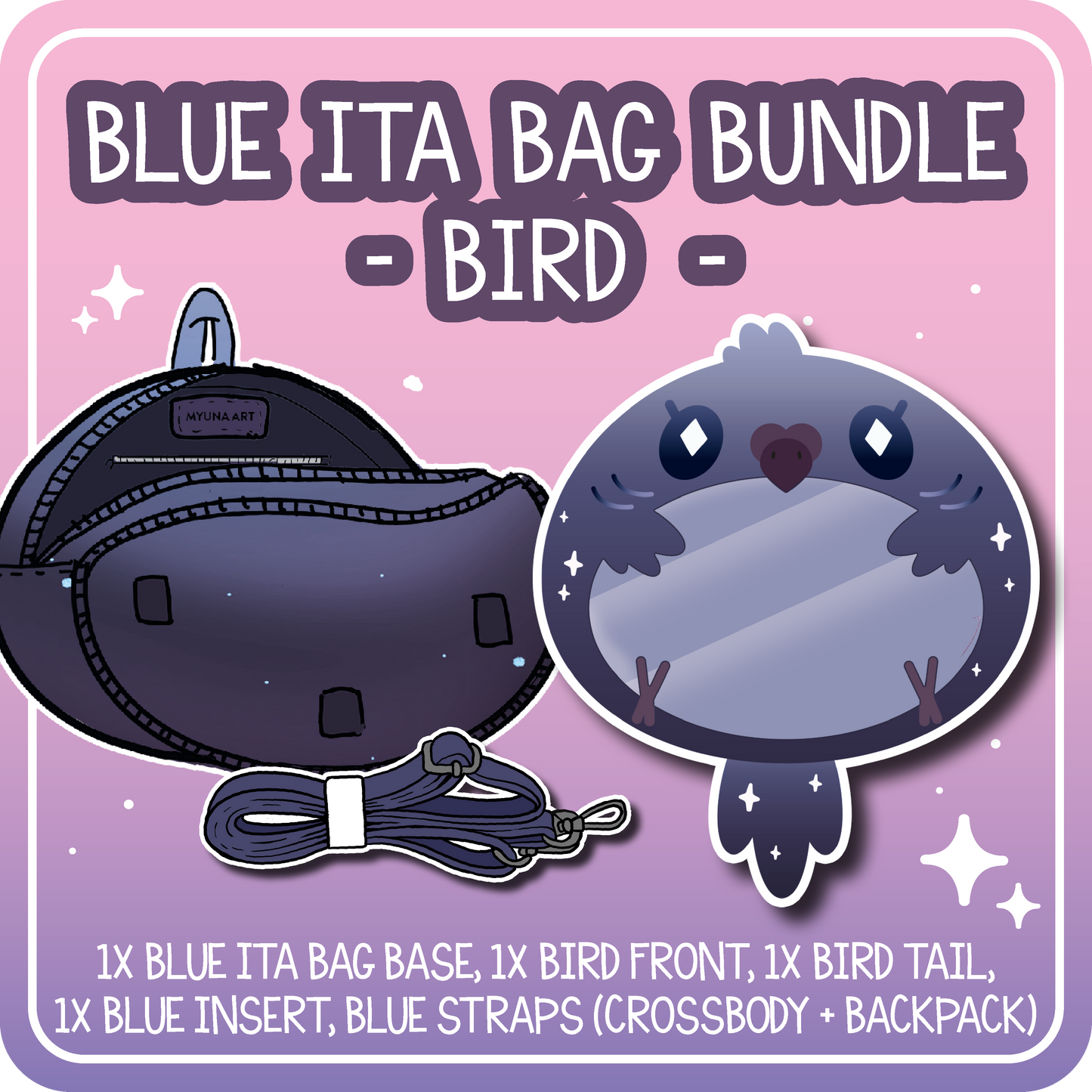 Kawaii Kompanions Ita Bag Bundle Blue Bird