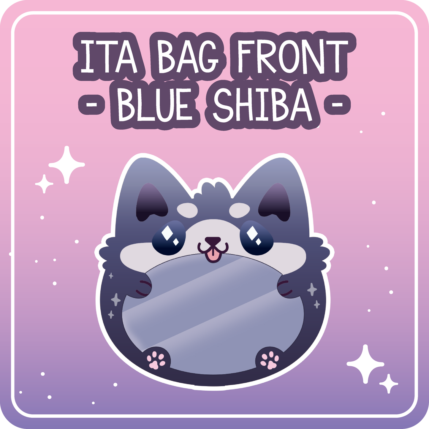 Kawaii Kompanions Ita Bag Exchangable Front Designs Shiba - 4 different colors -