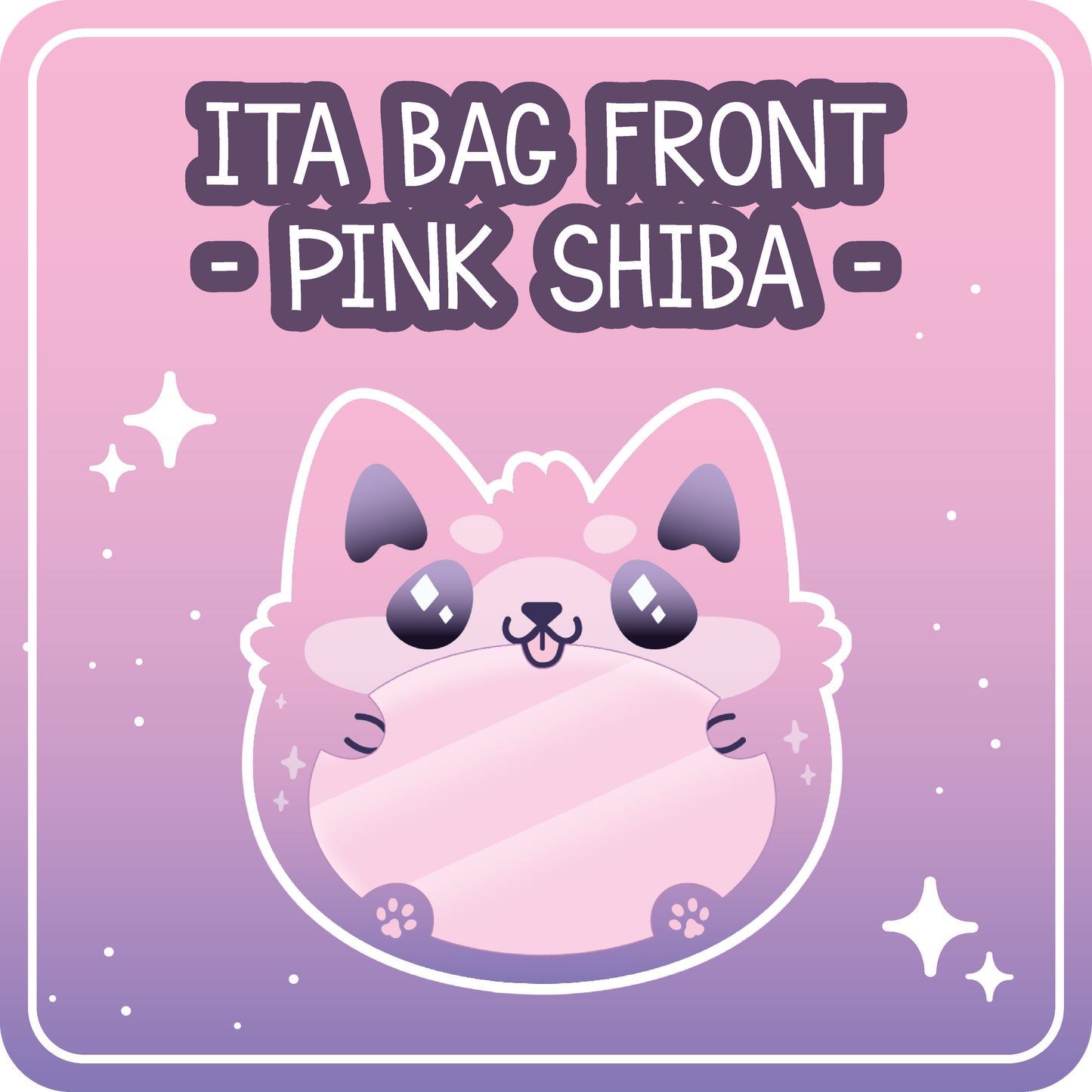 Kawaii Kompanions Ita Bag Exchangable Front Designs Shiba - 4 different colors -